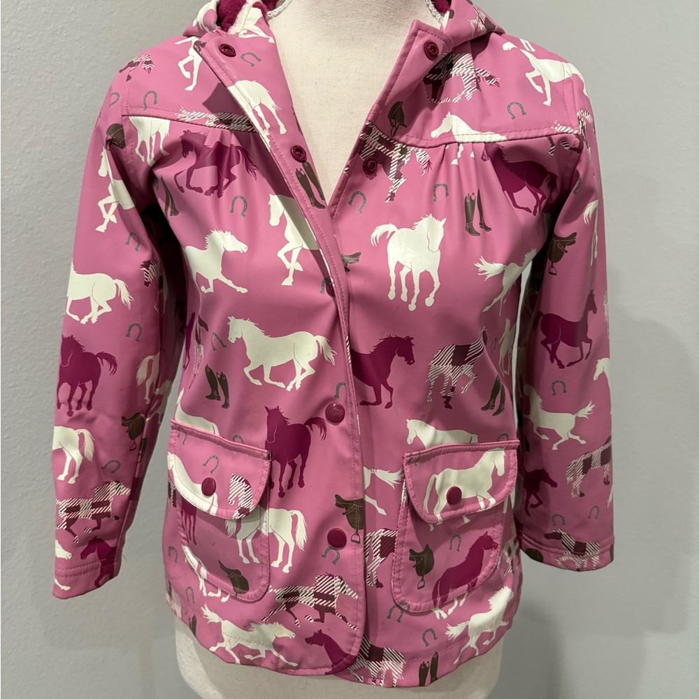 Hatley Maroon and White Striped Jacket